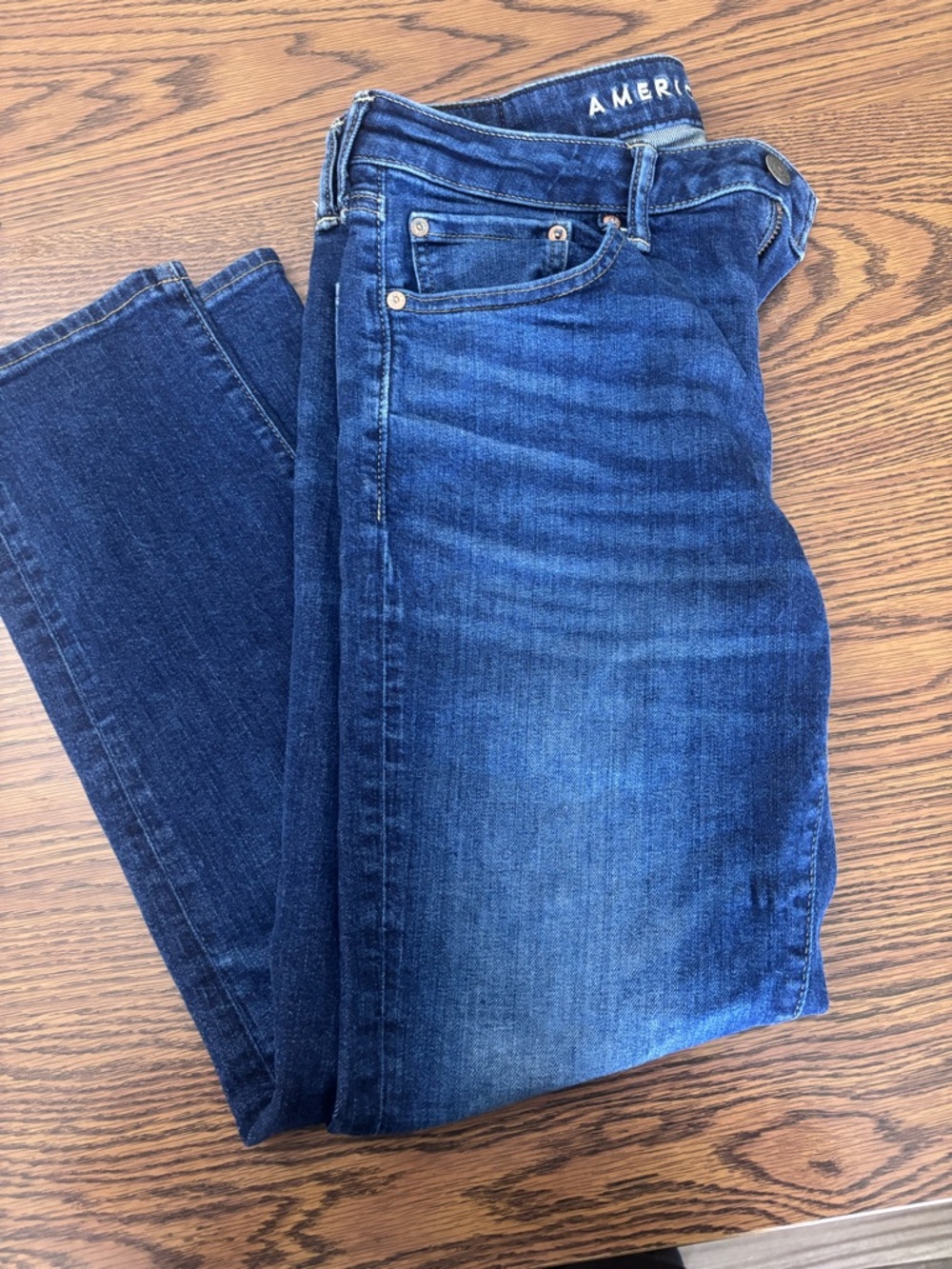 American Eagle Dark Indigo AirFlex+ Jeans - Dark Blue